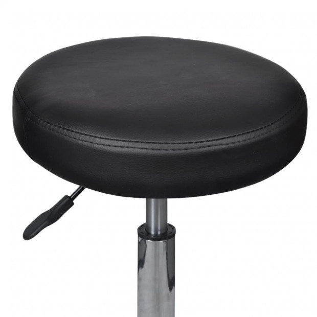 Office Stools 2 Pcs Black 35.5x98 Cm Faux Leather Image 3