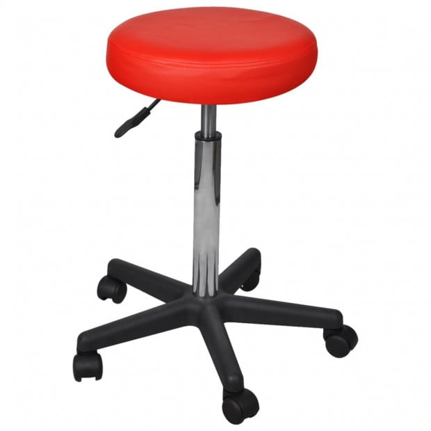 Office Stools 2 Pcs Red 35.5x98 Cm Faux Leather Image 2
