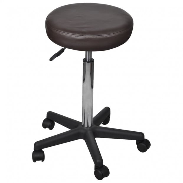 Office Stools 2 Pcs Brown 35.5x98 Cm Faux Leather Image 2
