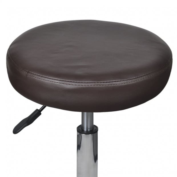 Office Stools 2 Pcs Brown 35.5x98 Cm Faux Leather Image 3