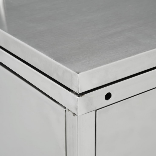 Single Wheelie Bin Shed 240 L Stainless Steel Image 3