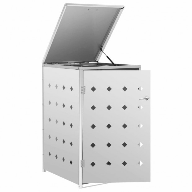 Single Wheelie Bin Shed 240 L Stainless Steel Image 5