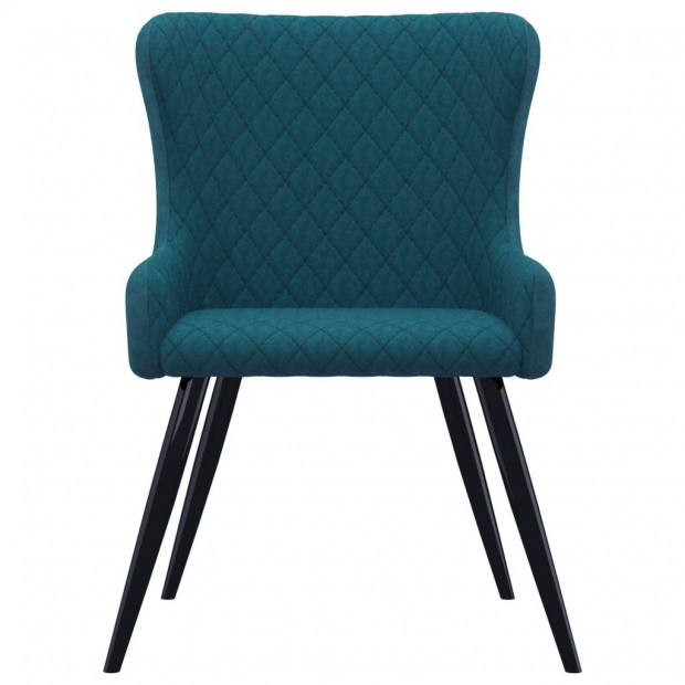 Dining Chairs 2 Pcs Velvet Blue Image 3