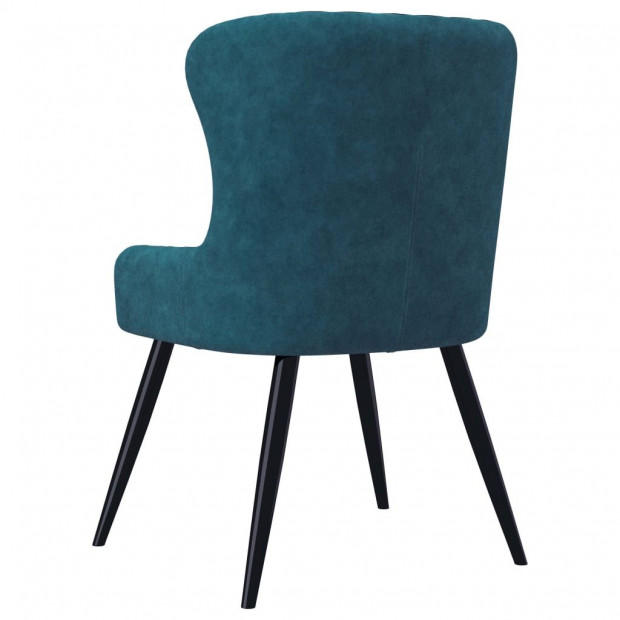 Dining Chairs 2 Pcs Velvet Blue Image 5