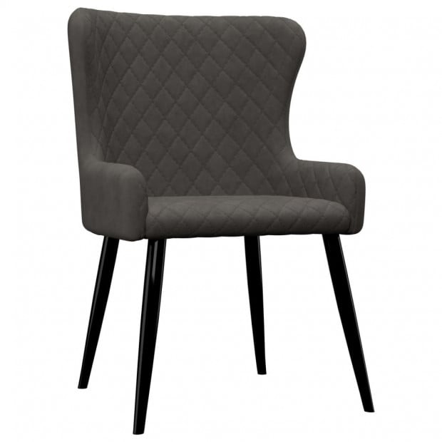Dining Chairs 2 Pcs Velvet Grey Image 2