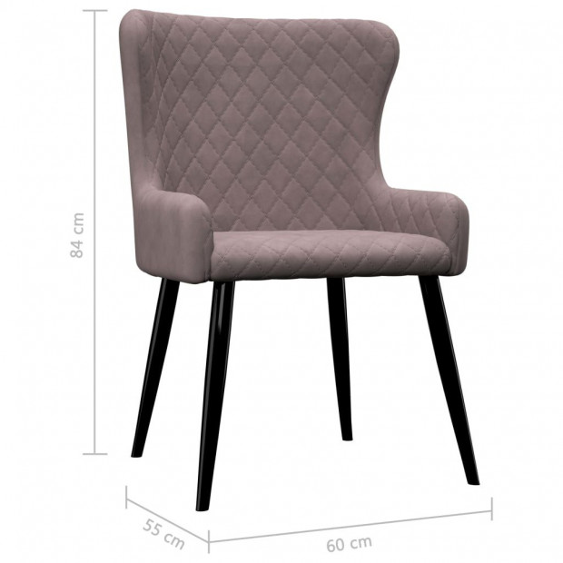 Dining Chairs 2 Pcs Velvet Pink Image 7