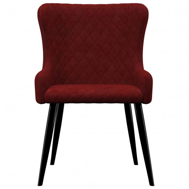Dining Chairs 2 Pcs Red Velvet Image 3