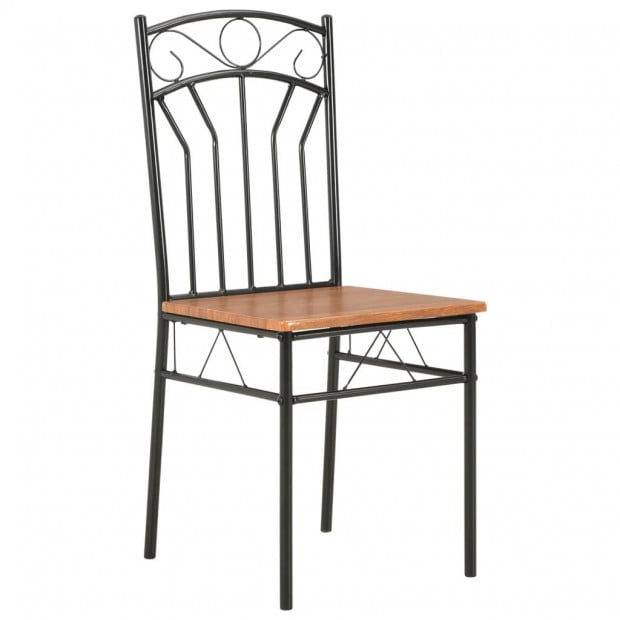 Dining Chairs 6 Pcs Brown Mdf Image 2