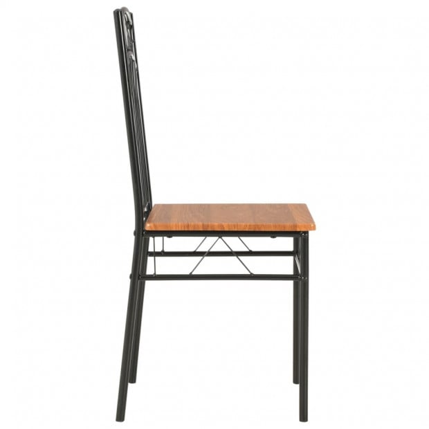 Dining Chairs 2 Pcs Brown Mdf Image 5