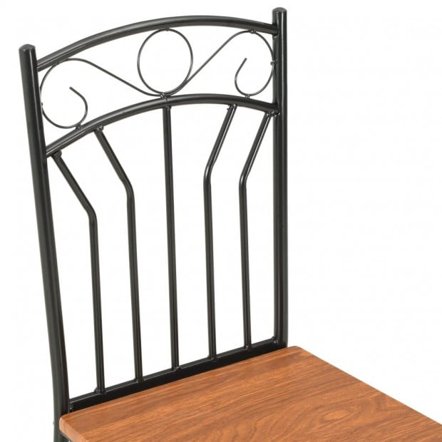 Dining Chairs 2 Pcs Brown Mdf Image 6