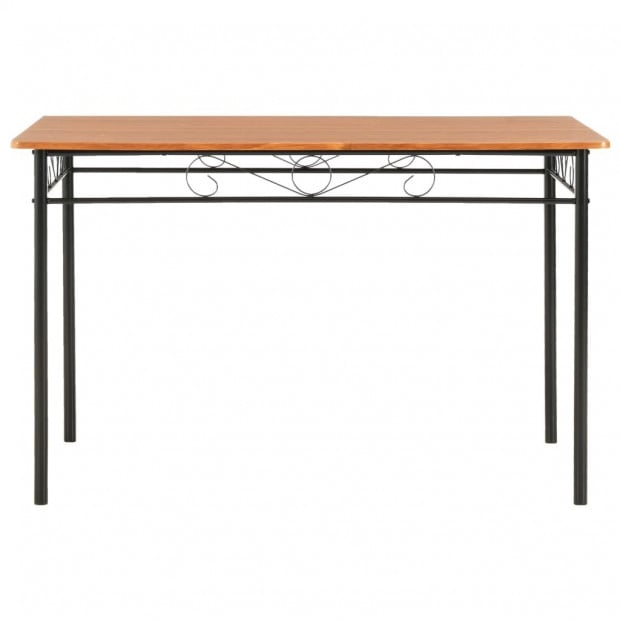 7 Piece Dining Set Mdf And Steel Brown Image 4