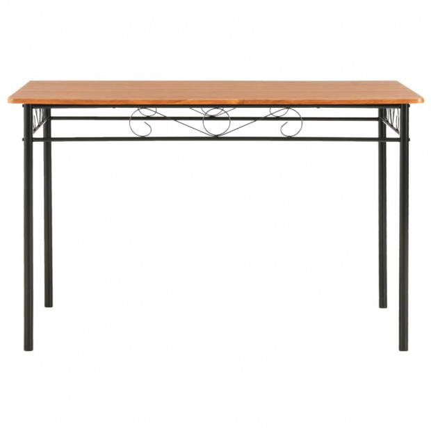 Dining Table Brown 120x70x75 Cm Mdf Image 3