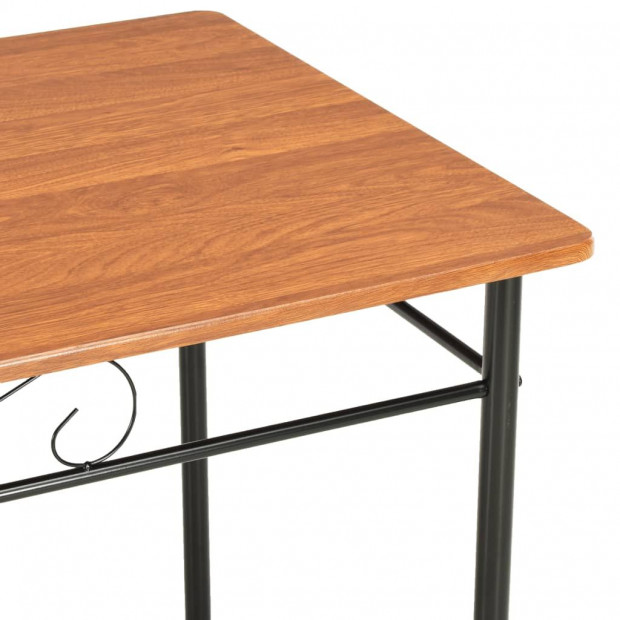 Dining Table Brown 120x70x75 Cm Mdf Image 5