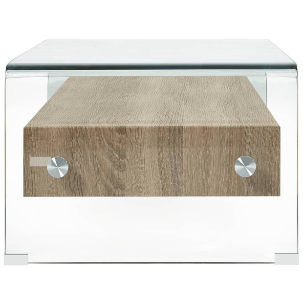 Coffee Table Clear 98x45x31 Cm Tempered Glass Image 3