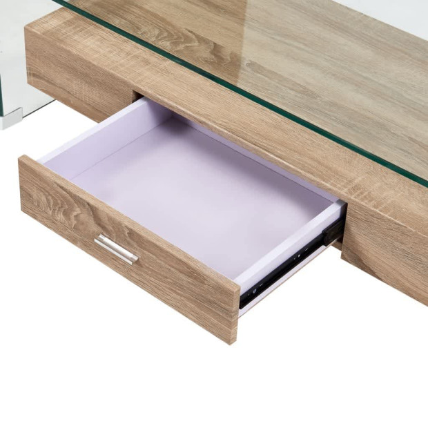 Coffee Table Clear 98x45x31 Cm Tempered Glass Image 4