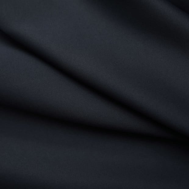 Blockout Curtains With Hooks 2 Pcs Black 140x245 Cm Image 3