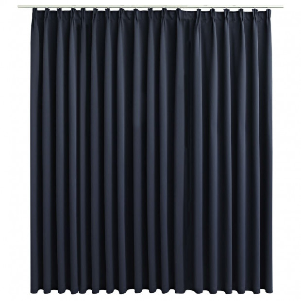 Blockout Curtain With Hooks Anthracite 290x245 Cm