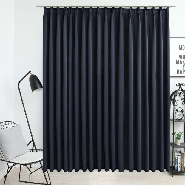 Blockout Curtain With Hooks Anthracite 290x245 Cm Image 2