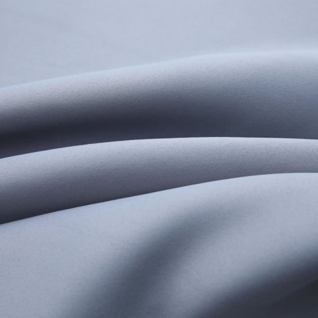 Blockout Curtains With Metal Rings 2 Pcs Grey 140x245 Cm Image 3