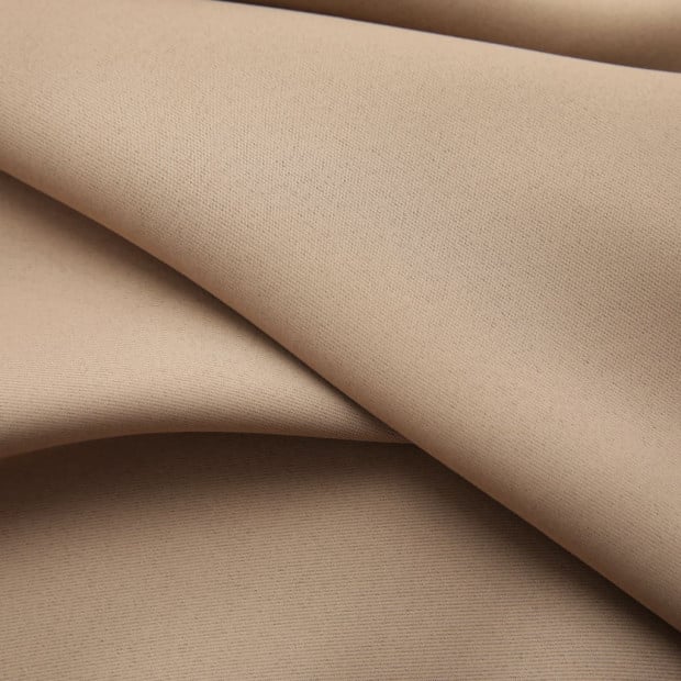 Blockout Curtains With Hooks 2 Pcs Taupe 140x245 Cm Image 3