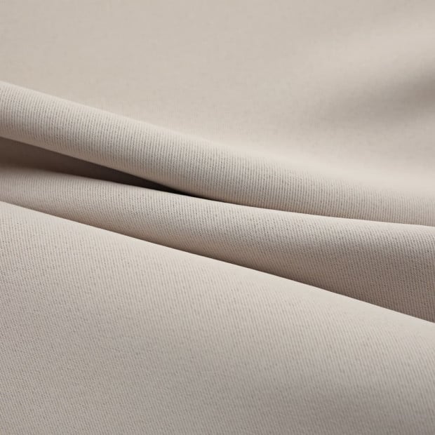 Blockout Curtains With Metal Rings 2 Pcs Beige 140x245 Cm Image 3