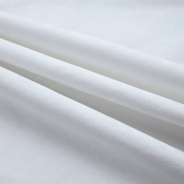 Blockout Curtains With Metal Rings 2 Pcs Off White 140x225 Cm Image 3