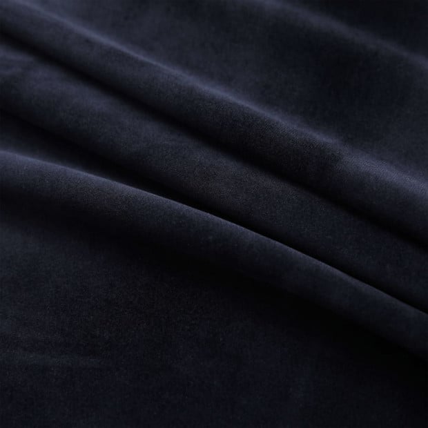 Blockout Curtains With Rings 2 Pcs Velvet Black 140x245 Cm Image 4