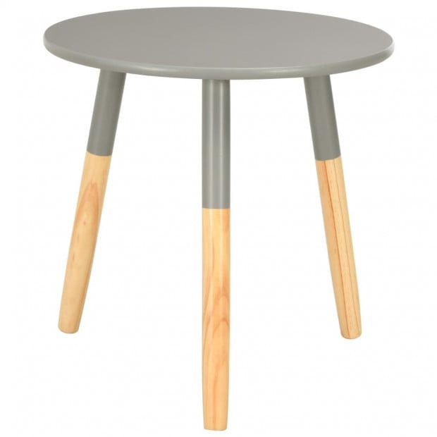 Side Tables 2 Pcs Grey Solid Pinewood Image 3