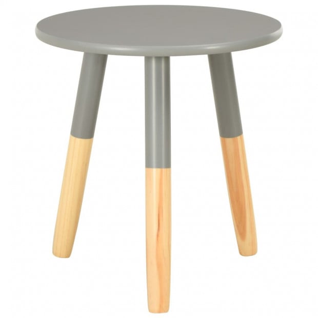 Side Tables 2 Pcs Grey Solid Pinewood Image 4