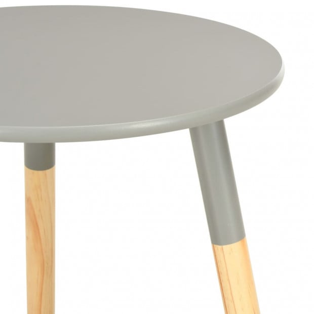 Side Tables 2 Pcs Grey Solid Pinewood Image 5