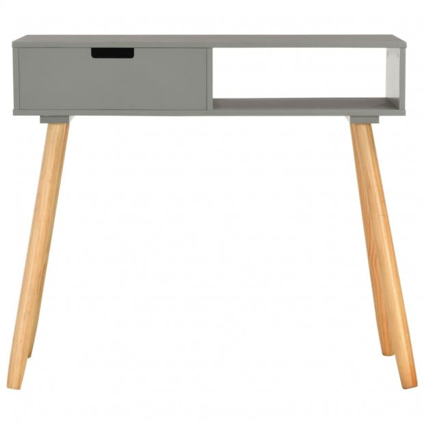 Console Table Grey 80x30x72 Cm Solid Pinewood Image 3