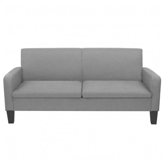 2 Piece Sofa Set Fabric Light Grey Image 3