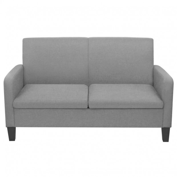 2 Piece Sofa Set Fabric Light Grey Image 5