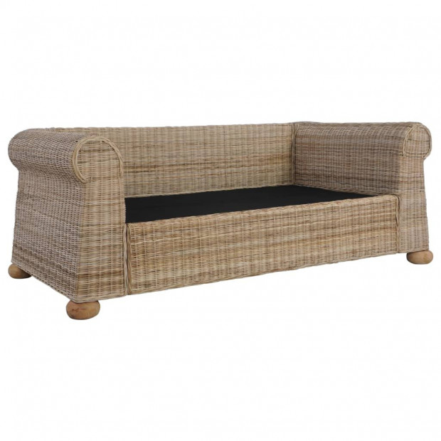 New 2 Piece Sofa Set With Cushions Natural Rattan Image 4