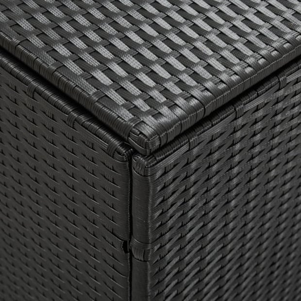 Garden Storage Box Poly Rattan 180x90x75 Cm Black Image 2