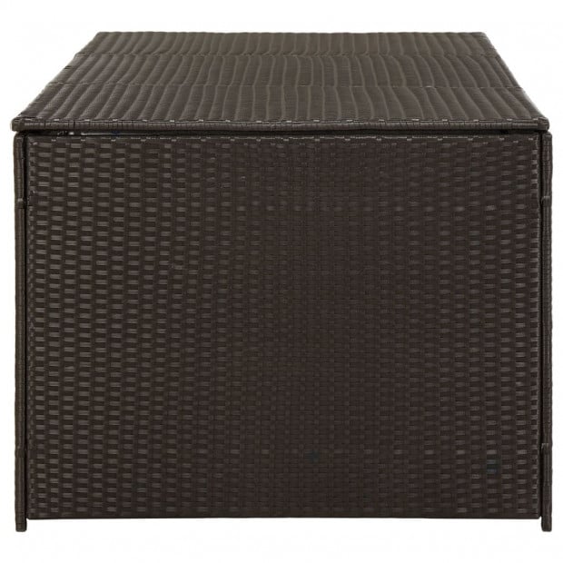 Garden Storage Box Poly Rattan 180x90x75 Cm Brown Image 5