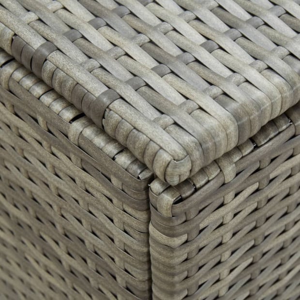 Garden Storage Box Poly Rattan 180x90x75 Cm Grey Image 2