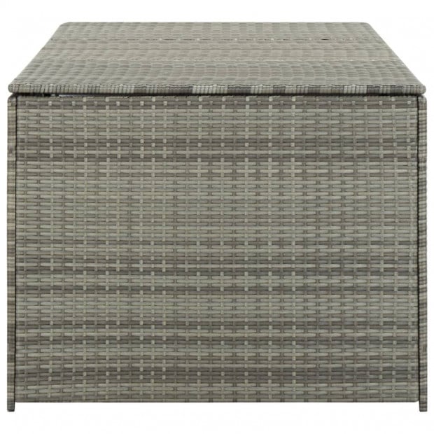Garden Storage Box Poly Rattan 180x90x75 Cm Grey Image 6