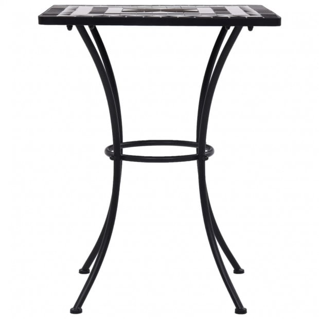 Mosaic Bistro Table Black And White 60 Cm Ceramic Image 3