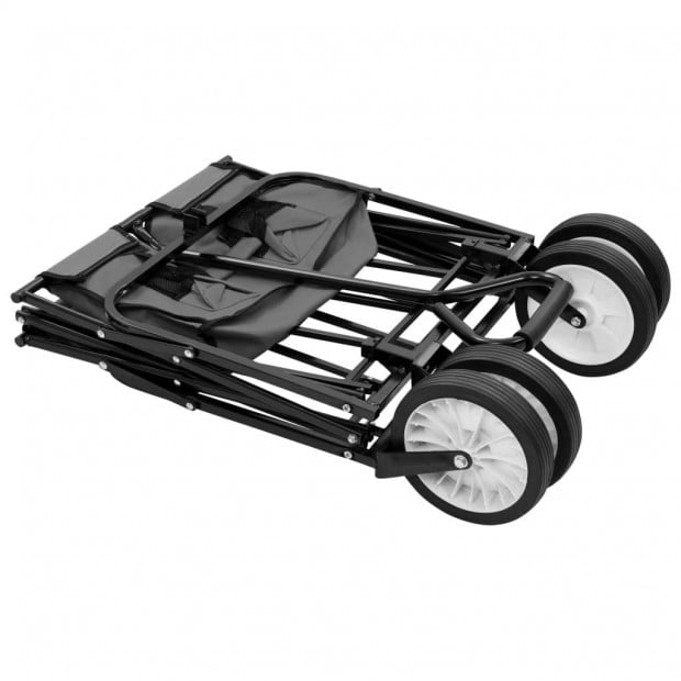 Folding Hand Trolley Steel Grey Image 3