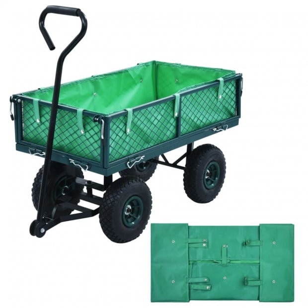 Garden Cart Liner Green Fabric 86 x 46 x 22 cm