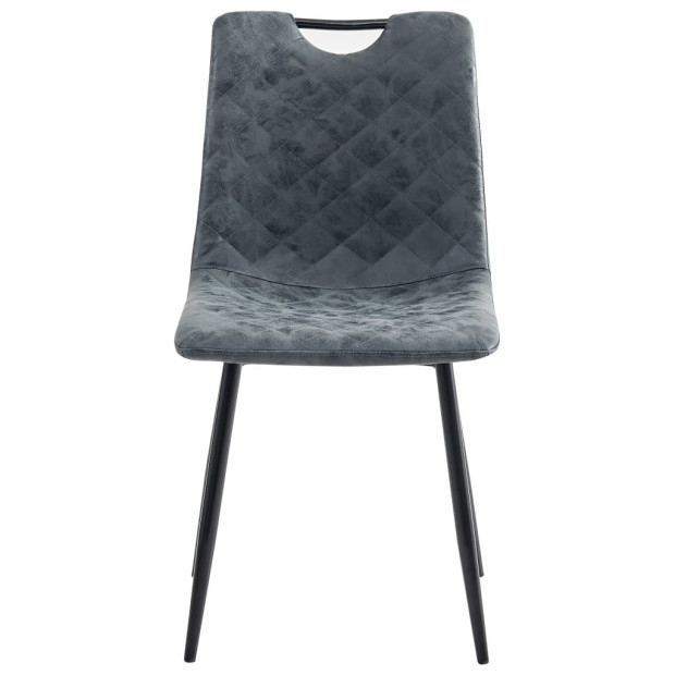 Dining Chairs 6 Pcs Black F.Leather Image 3