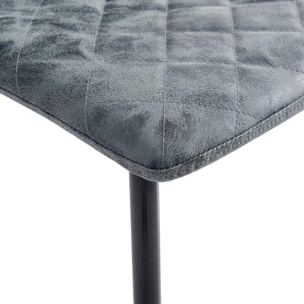 Dining Chairs 6 Pcs Black F.Leather Image 7