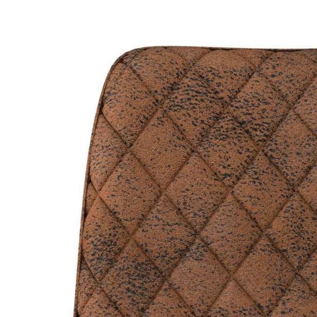Dining Chairs 2 Pcs Brown Faux Suede Leather Image 6