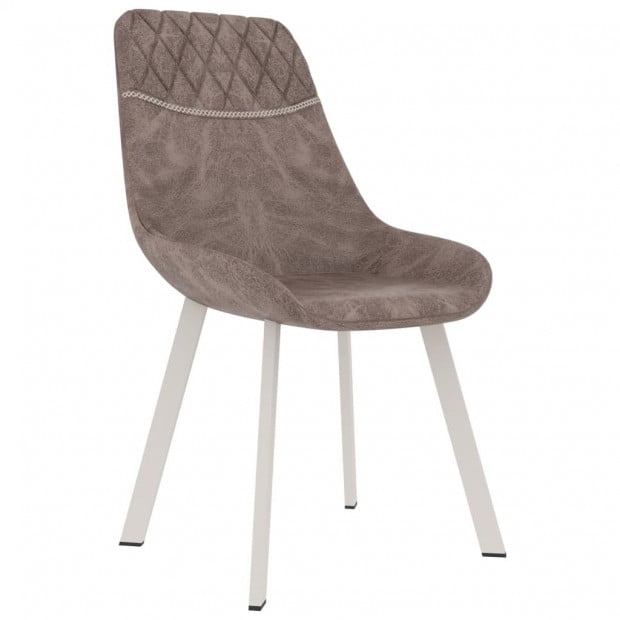 Dining Chairs 2 Pcs Brown Faux Leather Image 2