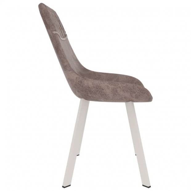 Dining Chairs 2 Pcs Brown Faux Leather Image 4