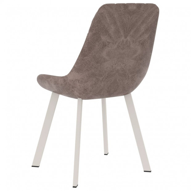 Dining Chairs 2 Pcs Brown Faux Leather Image 5