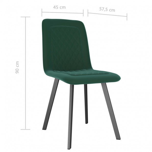 Dining Chairs 2 Pcs Green Velvet Image 7