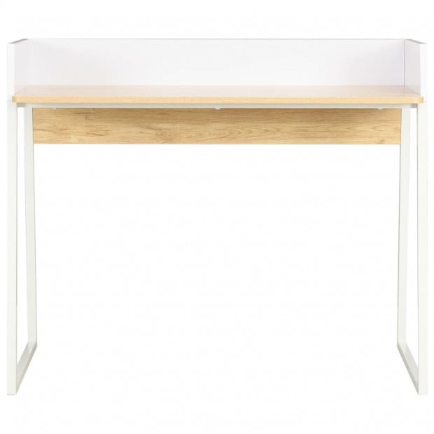 Desk White And Oak 90x60x88 Cm Image 2