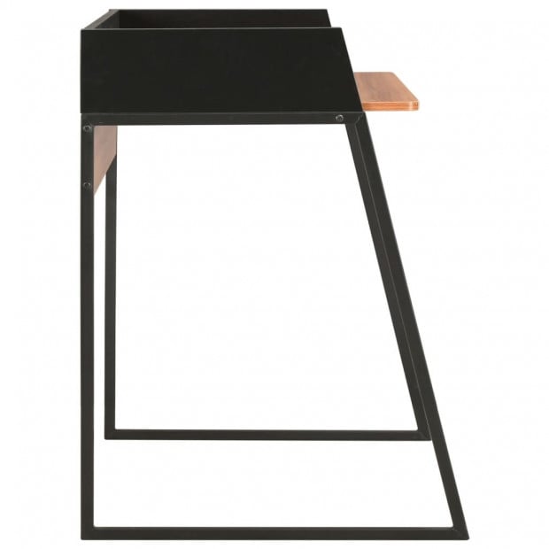 Desk Black And Brown 90x60x88 Cm Image 3